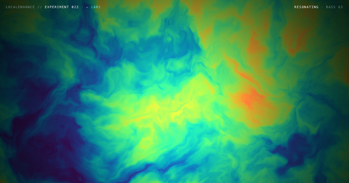 The Frequency β a domain-warped nebula shader reacting to generated audio
